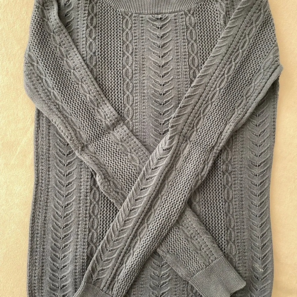 Women's bp Blue Cable Knit Sweater - Picture 2 of 3